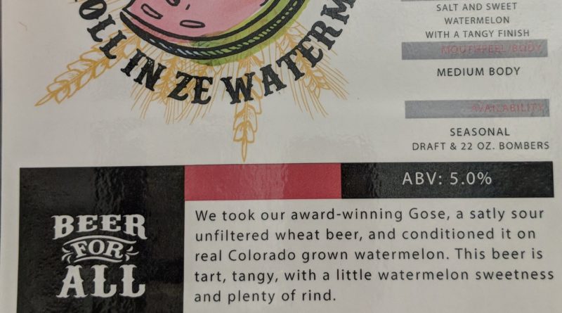 Roll in Ze Watermelons - Verboten Brewing