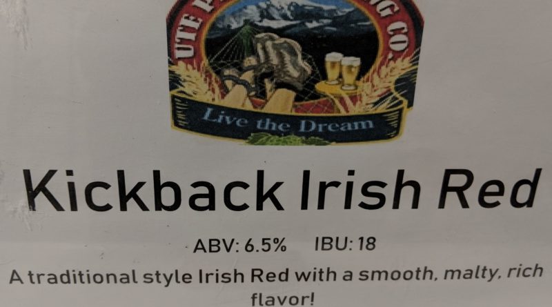 Kick Back Irish Red - Ute Pass Brewing